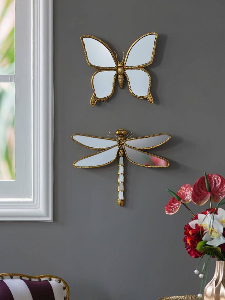 dragonfly wall decor mirror